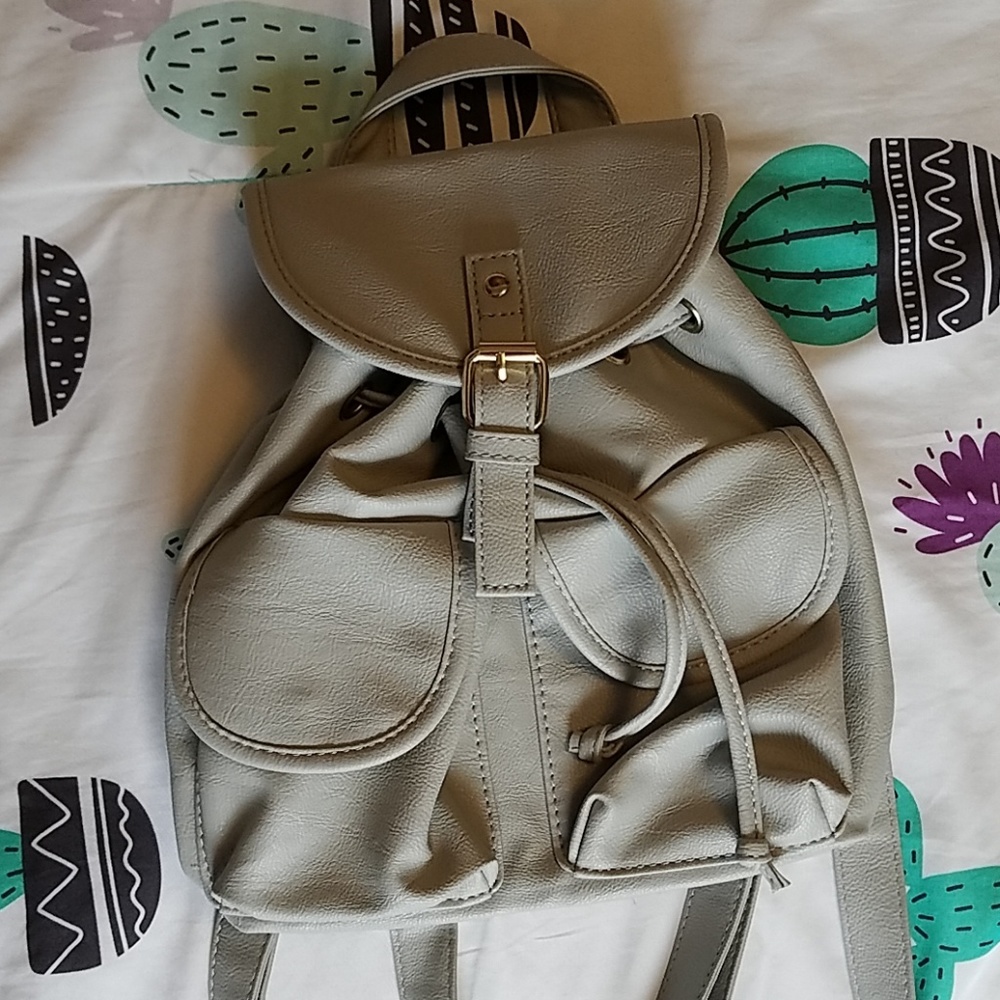 Gray Mini Backpack